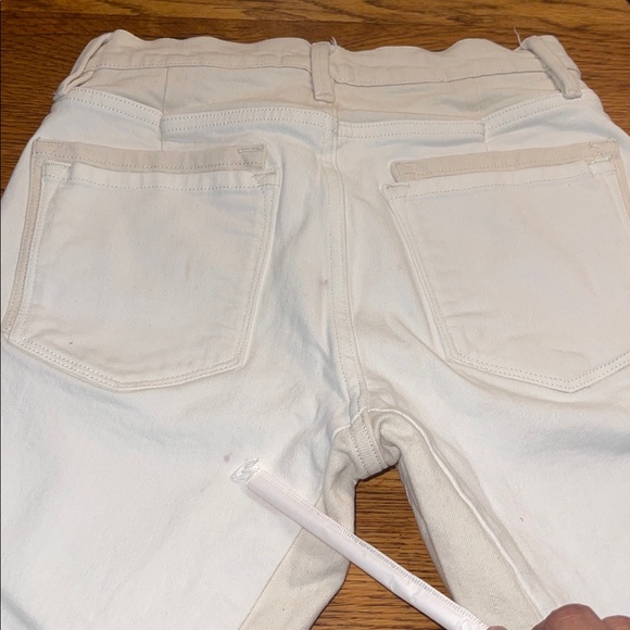 FRAME Le Crop Mini Boot LCMBSM009 Cropped Jeans White Cream Women’s Size 26 $265 - Picture 7 of 8